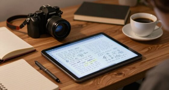 bloggers research with tablets