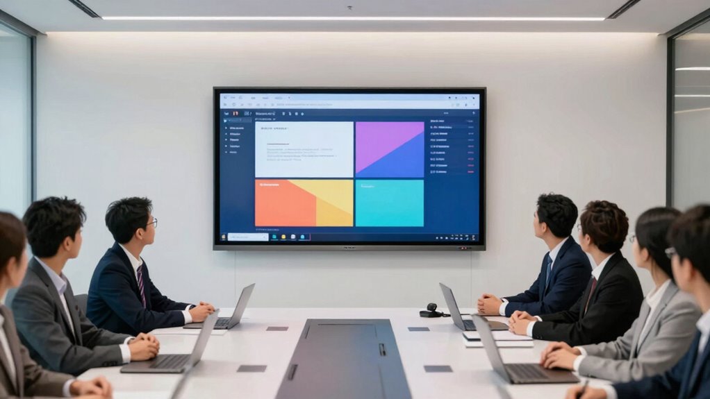 interactive touchscreen presentation setup