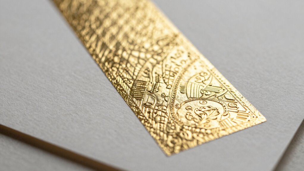 luxurious metallic foil accents