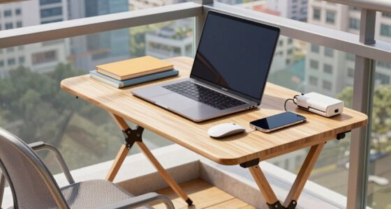 portable mobile desk setup