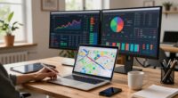 remote entrepreneurs use dual screens