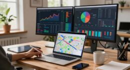 remote entrepreneurs use dual screens